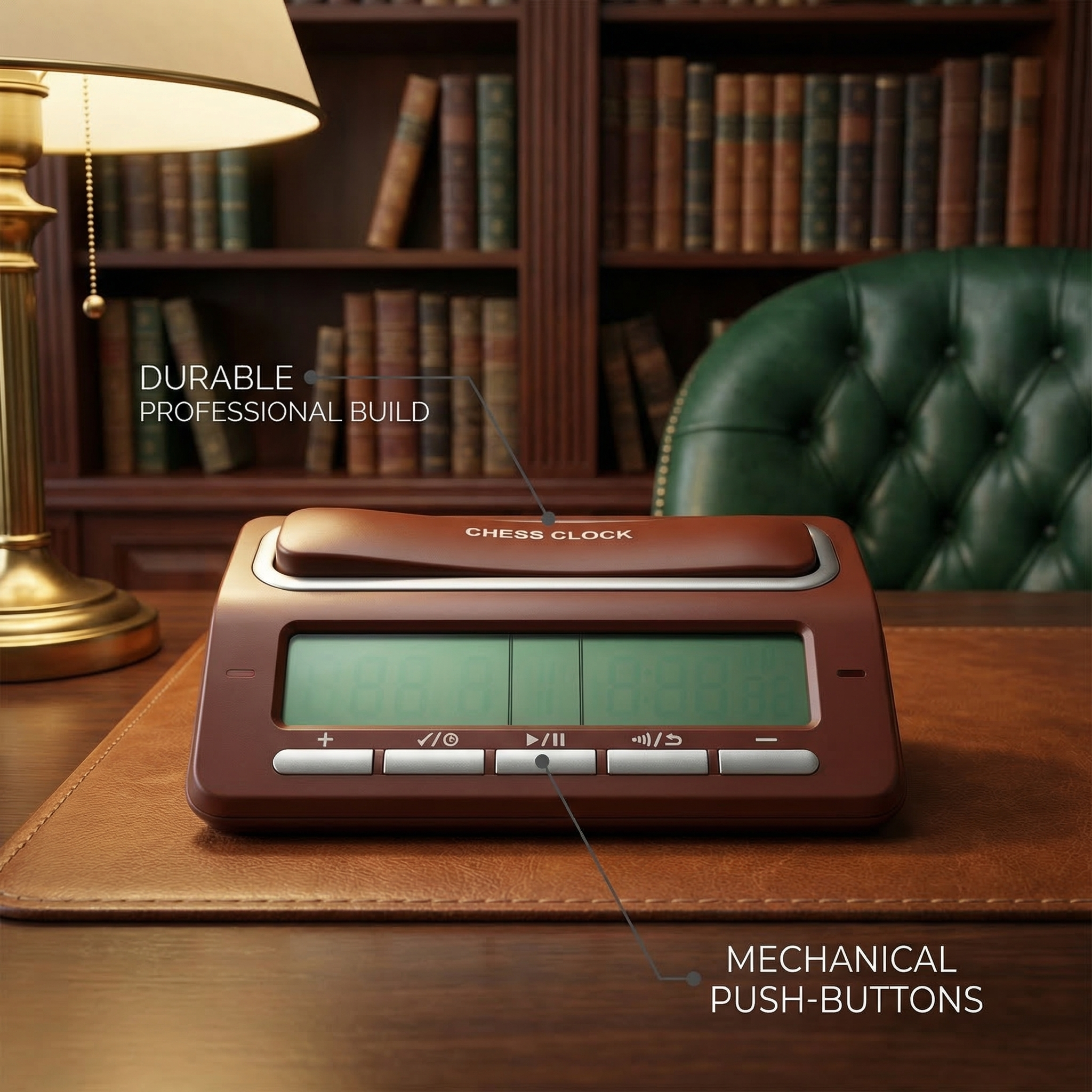 Premium Digital Chess Clock with Move Counter & Bonus Time - Tournament Grade