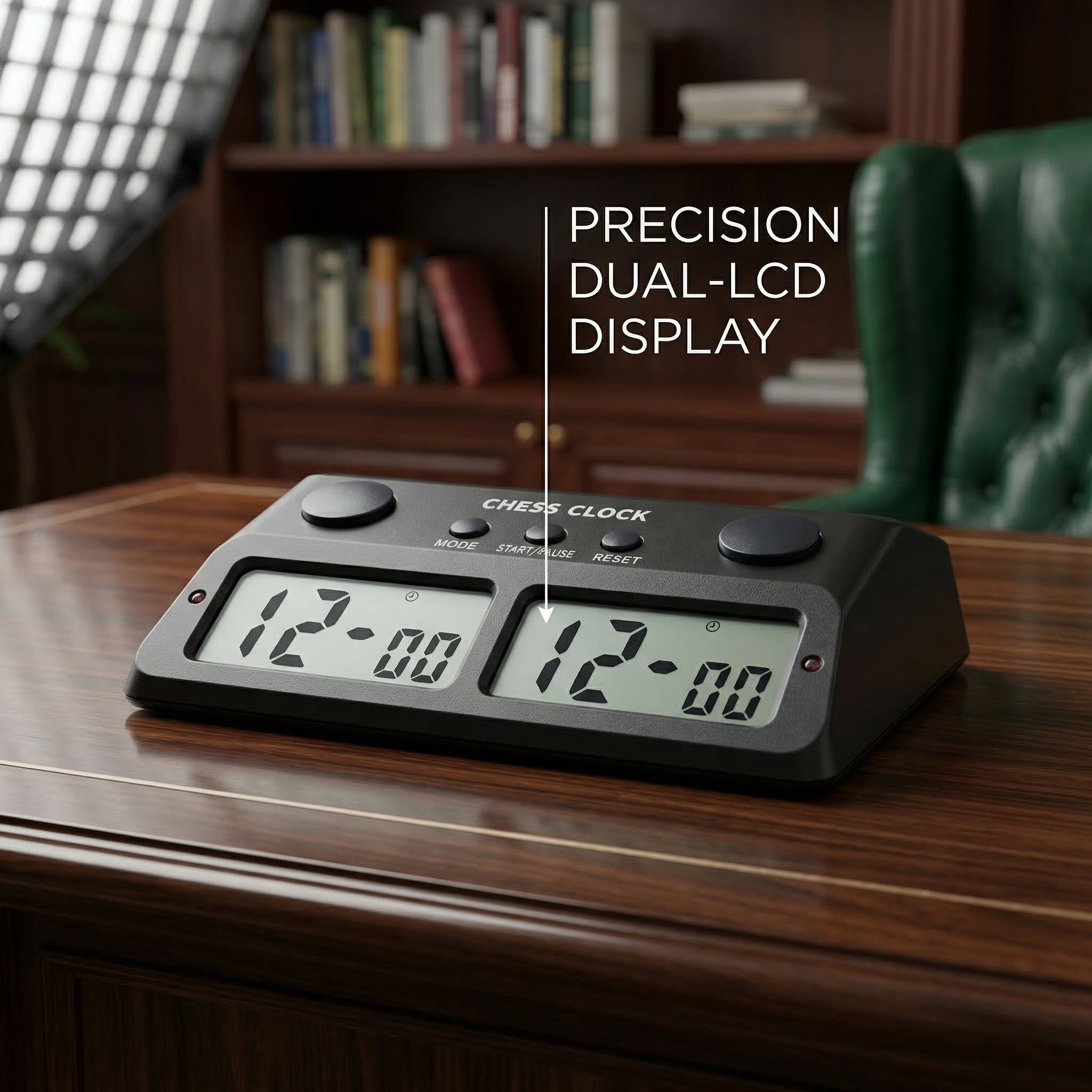 Digital Chess Clock with Dual LCD Display - Mode, Start/Pause & Reset
