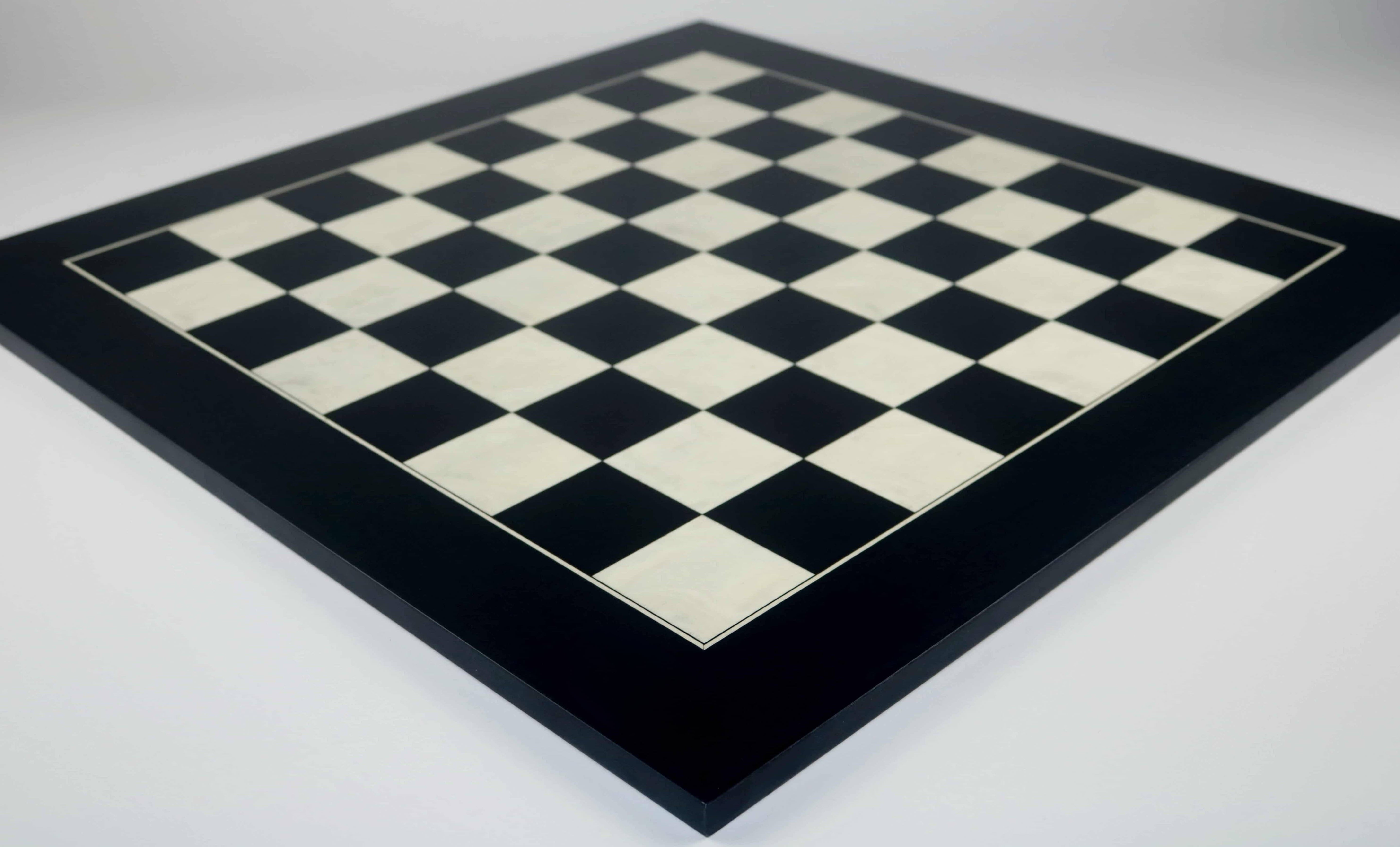 Black & White Wooden Chessboard | Maple & Dyed Poplar