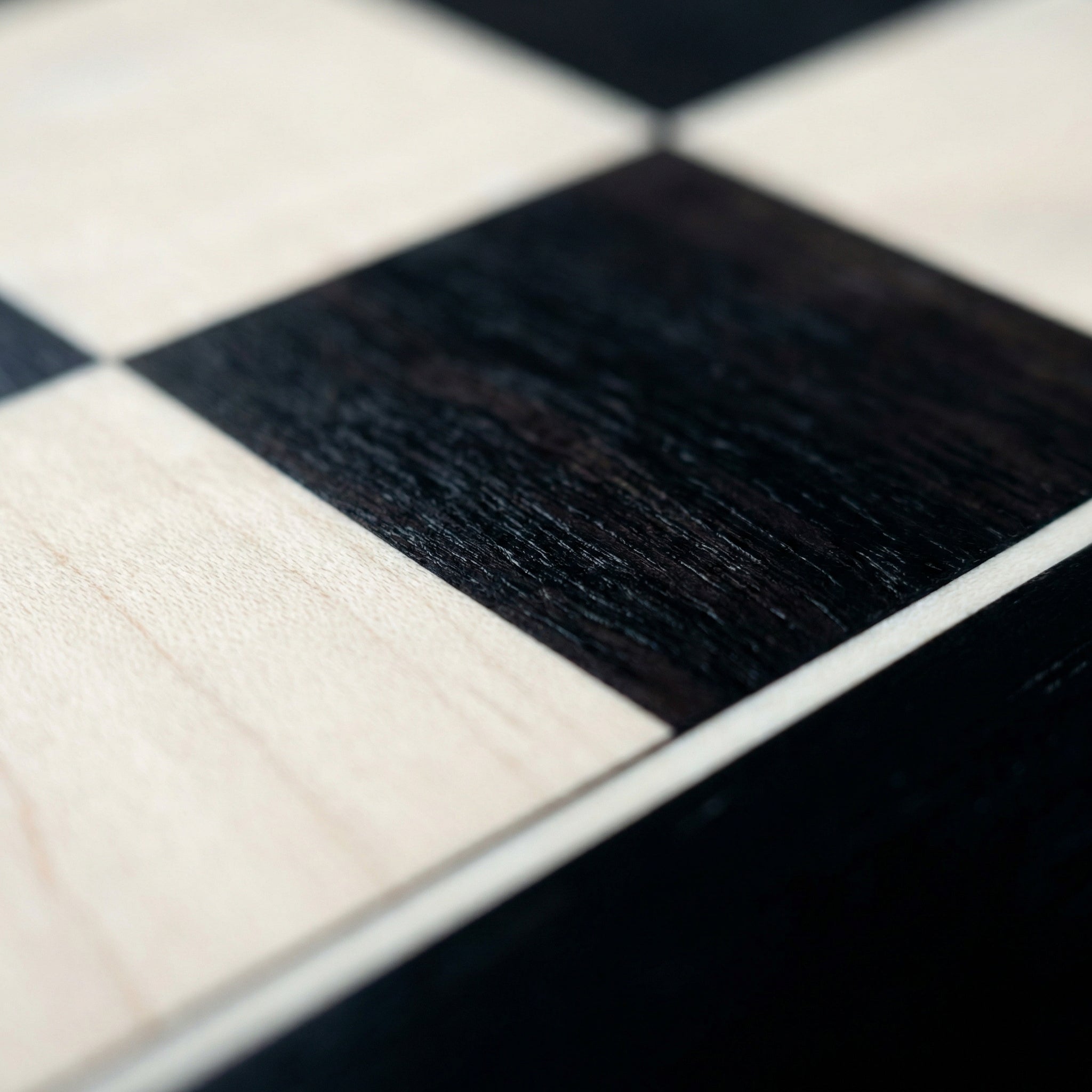 Black & White Wooden Chessboard | Maple & Dyed Poplar