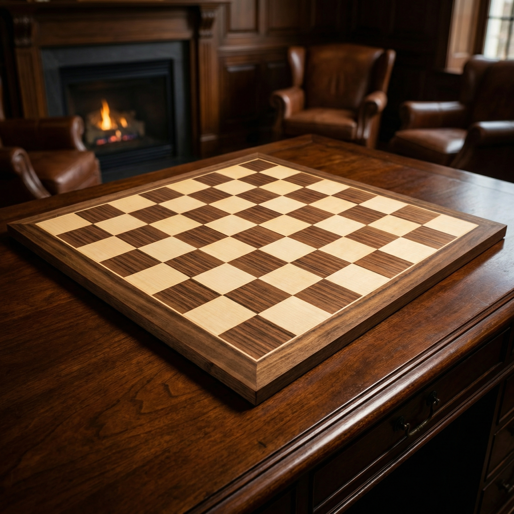 Wooden Chessboard 45 cm | Walnut & Maple